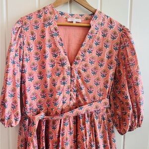 Marea Pink and Blue Floral Dress